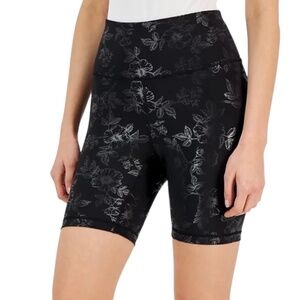 I.N.C. International Concepts Women's Floral Compression Bike Shorts